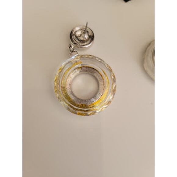 VTG Savvy by Swarovski Earrings Black Enamel and Lead Crystals Signed‎ S.A.L. - Picture 2 of 7